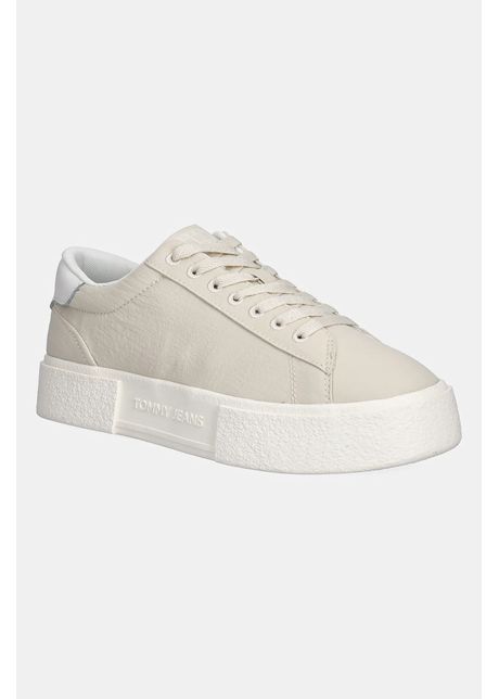 Tommy jeans sneakers tjw flatform sneaker culoarea bej en0en02819