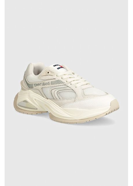 Tommy jeans sneakers tjw trendy retro runner culoarea alb en0en02550