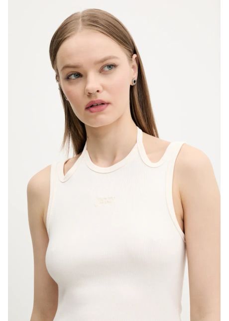 Tommy jeans top culoarea bej dw0dw20325