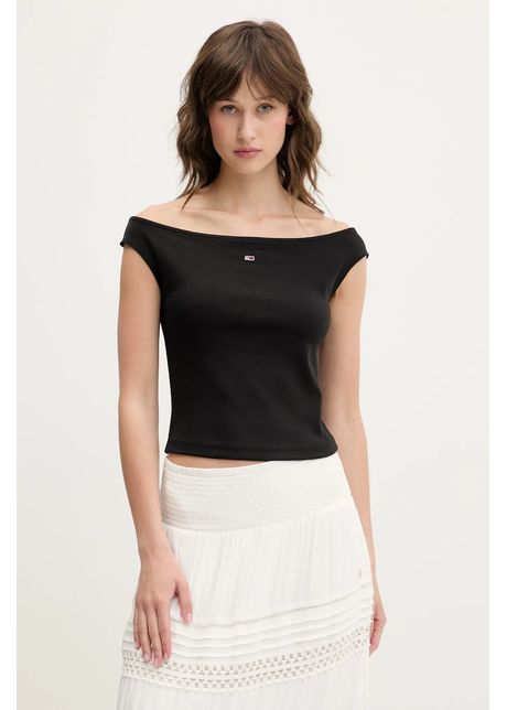 Tommy jeans top culoarea negru dw0dw20234