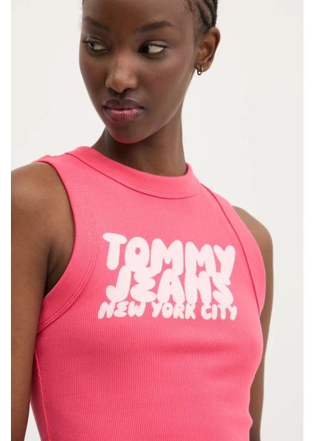 Tommy jeans top culoarea roz dw0dw21339