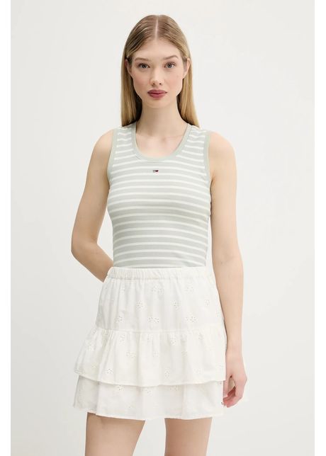 Tommy jeans top culoarea verde dw0dw20673