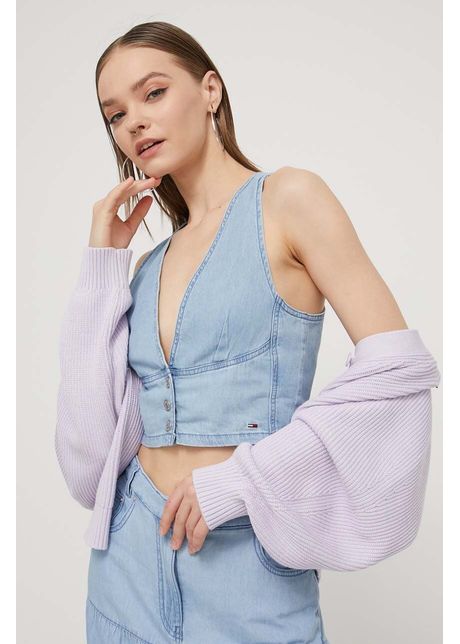 Tommy jeans top din denim dw0dw17799