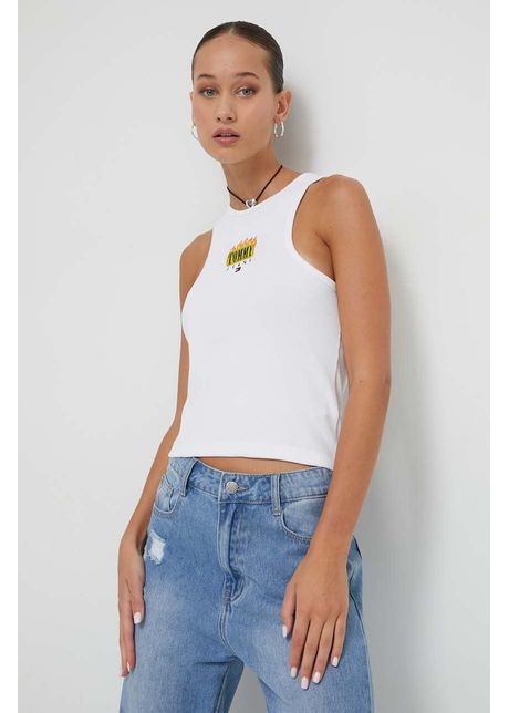 Tommy jeans top femei culoarea alb