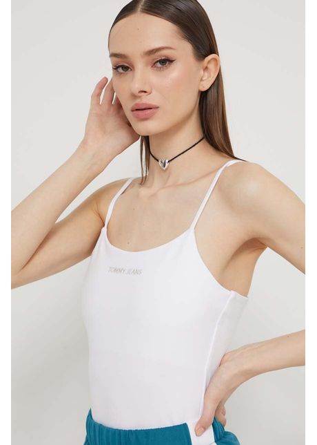 Tommy jeans top femei culoarea alb dw0dw17364