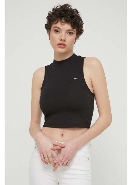 Tommy jeans top femei culoarea negru dw0dw17985