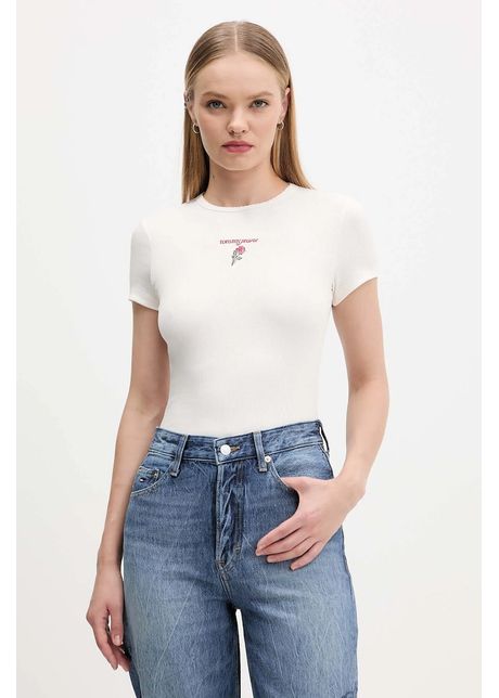Tommy Jeans tricou culoarea bej, DW0DW21787