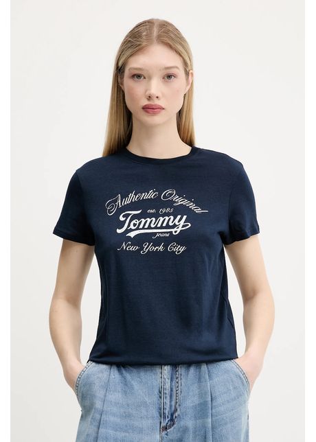 Tommy jeans tricou culoarea bleumarin dw0dw21404