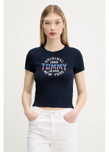 Tommy jeans tricou culoarea bleumarin dw0dw21421