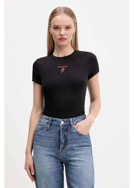 Tommy Jeans tricou culoarea negru, DW0DW21787