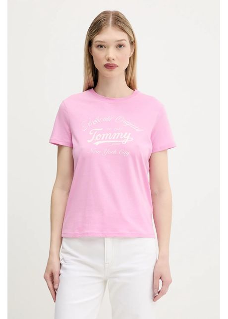 Tommy jeans tricou culoarea roz dw0dw21404