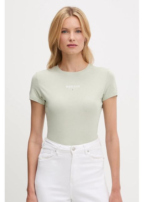 Tommy Jeans tricou culoarea verde, DW0DW20913