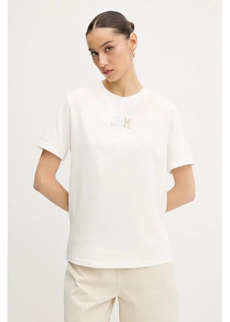 Tommy jeans tricou din bumbac femei culoarea alb dw0dw21337
