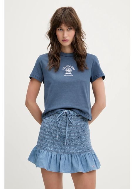 Tommy jeans tricou din bumbac femei culoarea bleumarin dw0dw20317