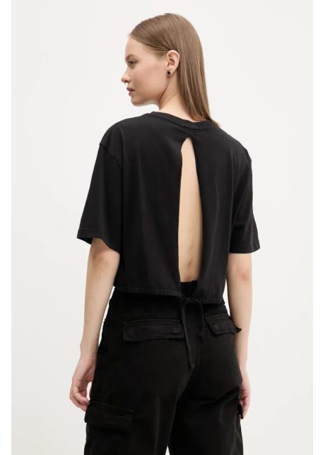 Tommy jeans tricou din bumbac femei culoarea negru dw0dw20324