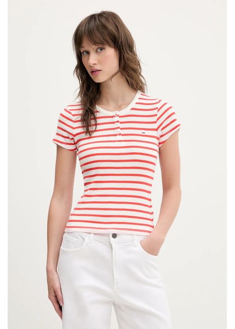 Tommy jeans tricou din bumbac femei culoarea rosu dw0dw19502
