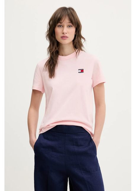 Tommy jeans tricou din bumbac femei culoarea roz dw0dw20153