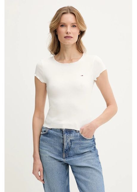 Tommy jeans tricou femei culoarea alb dw0dw20623