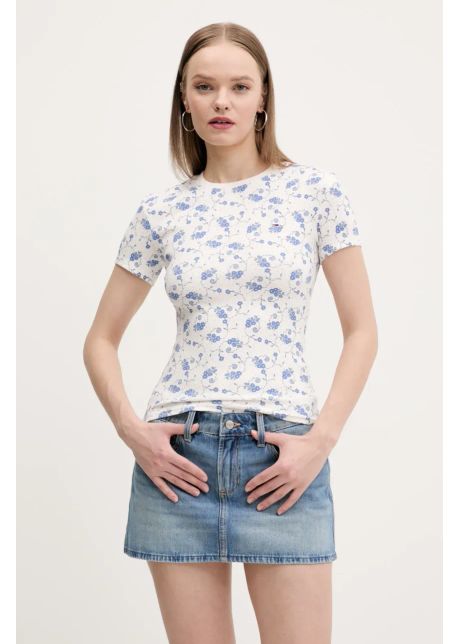 Tommy jeans tricou femei culoarea bej dw0dw20625
