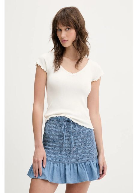Tommy jeans tricou femei culoarea bej dw0dw21349