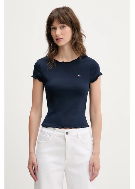 Tommy jeans tricou femei culoarea bleumarin dw0dw20623