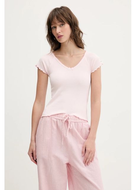 Tommy jeans tricou femei culoarea roz dw0dw21349