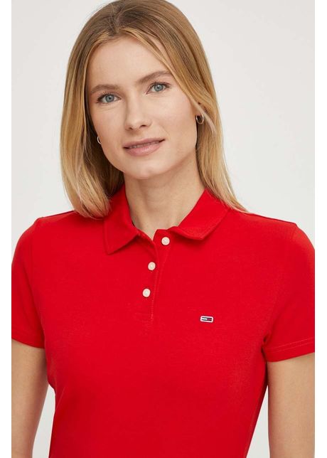 Tommy jeans tricou polo femei culoarea ro u dw0dw17220