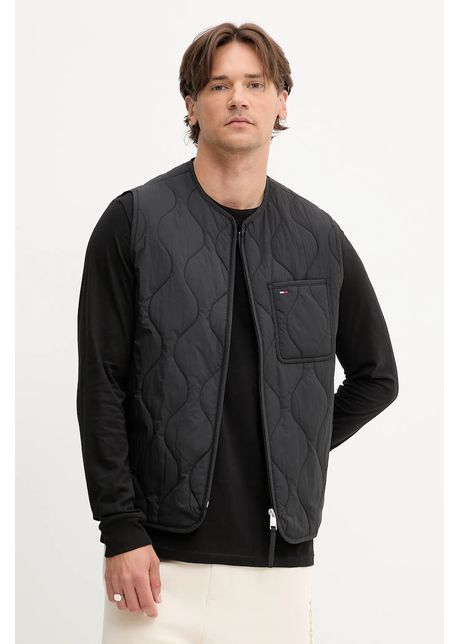 Tommy Jeans vestă culoarea negru, de tranziție, DM0DM21677