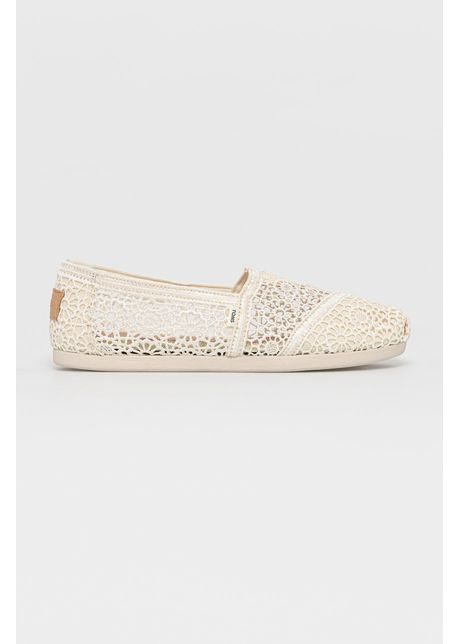 Toms espadrile alpargata moroccan crochet alpargata culoarea bej 10016241
