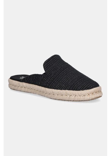 Toms espadrile metallic linen stripe culoarea negru 10021880