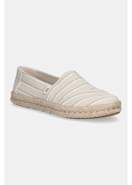 Toms espadrile natural woven stripes culoarea bej 10021816