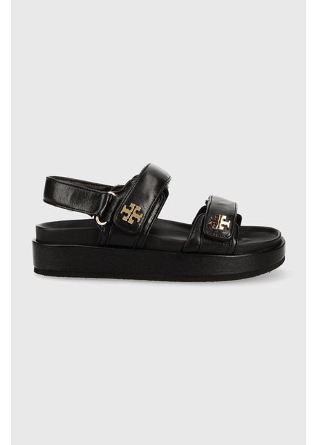 Tory burch sandale de piele kira sport femei culoarea negru 144328 001