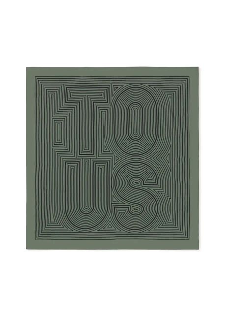Tous e arf de m tase textil femei culoarea verde cu imprimeu 2002200840