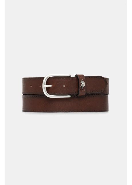 U s polo assn curea de piele dallas barbati culoarea maro weudx2641mha