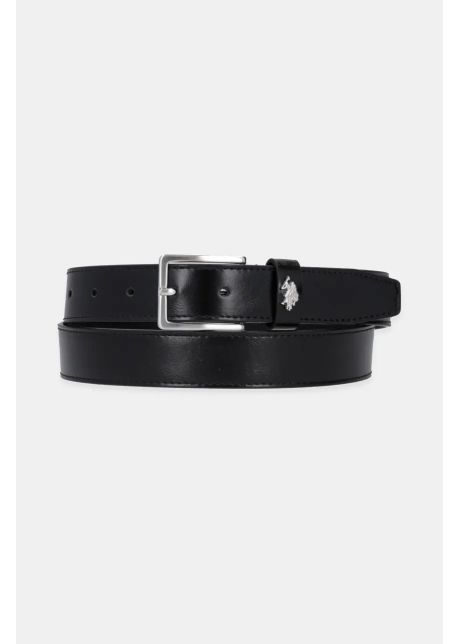U s polo assn curea de piele dallas barbati culoarea negru weudx2638maj