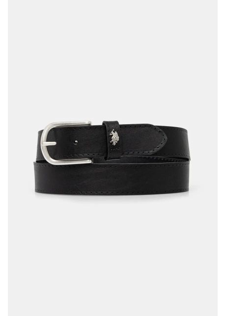 U s polo assn curea de piele dallas barbati culoarea negru weudx2641mha