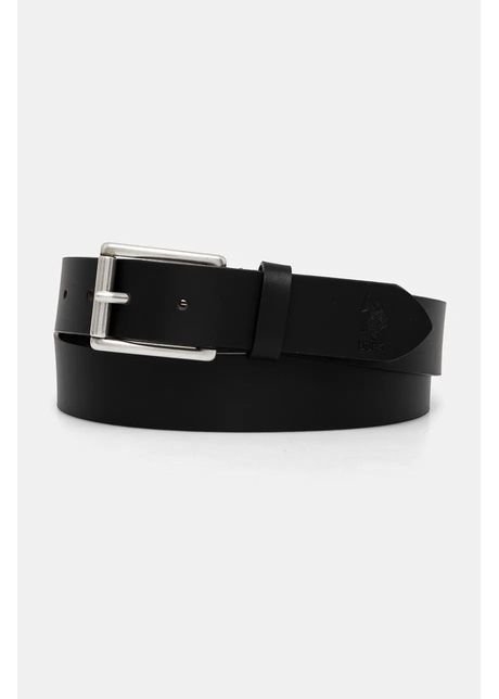 U s polo assn curea de piele hitchcock barbati culoarea negru aiuh32315mha