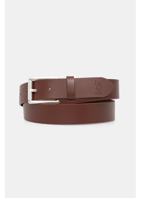 U s polo assn curea de piele hitchcock barbati culoarea negru aiuh32315mha
