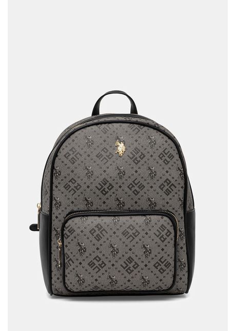 U s polo assn rucsac new femei culoarea gri mare cu imprimeu beun28670wvp