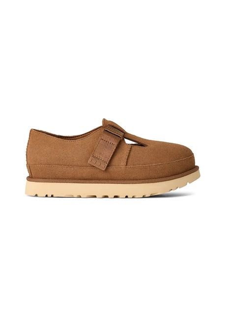 UGG pantofi de piele întoarsă Goldenstar Mary Jane culoarea maro, cu platforma, 1171506.CHE