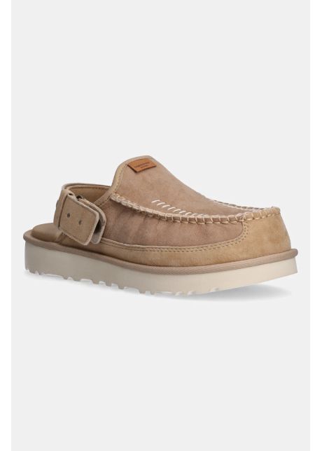 Ugg papuci din piele goldencoast clog regenerate barbati culoarea bej 1169491 san