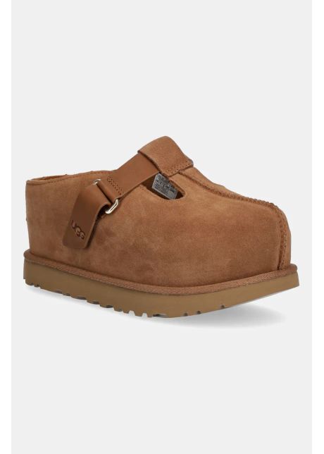 Ugg papuci goldenstar hi clog femei culoarea maro cu platforma 1167550 che