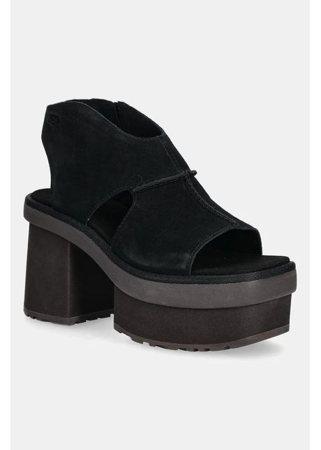 Ugg sandale din piele ntoars new heights platform culoarea negru 1167479 blk