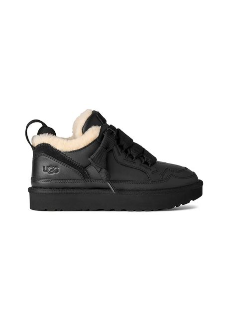 UGG sneakers din piele Lowmel Lthr culoarea negru, 1171537.BLK