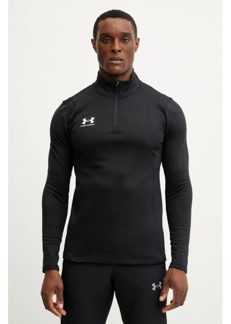 Under armour bluz de trening challenger culoarea negru cu imprimeu 1379588