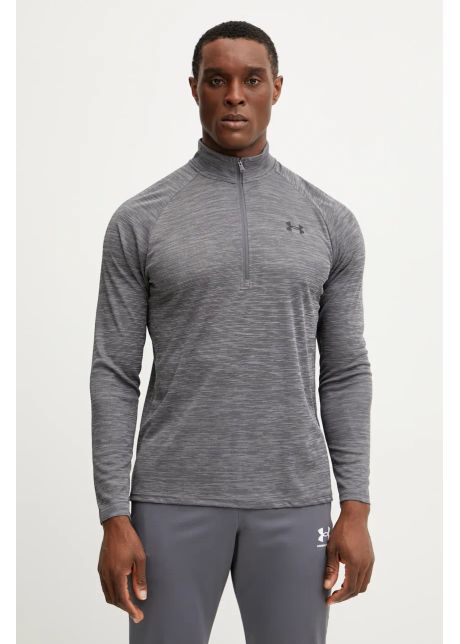 Under armour bluz de trening tech textured culoarea gri cu imprimeu 1382797