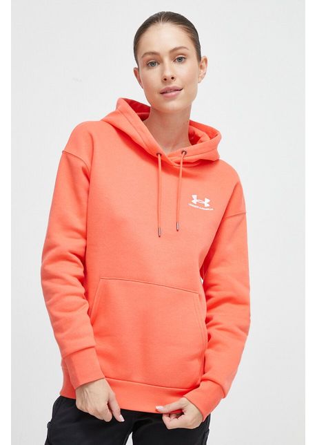 Under armour bluz femei culoarea rosu cu glug neted 1373033 690