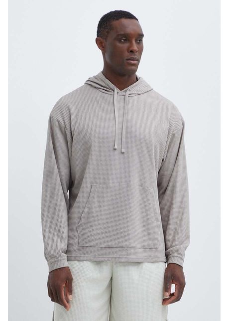 Under armour bluza barbati culoarea bej cu glug neted