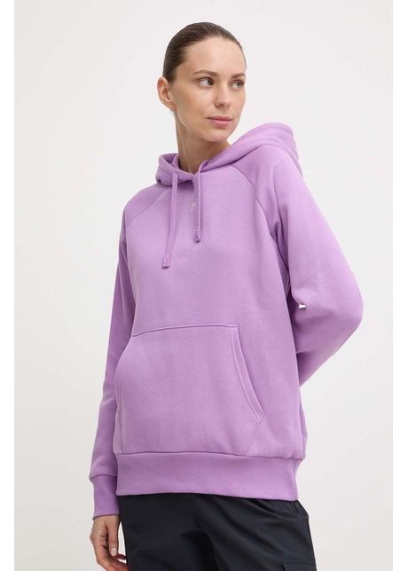 Under armour bluza femei culoarea violet cu glug neted