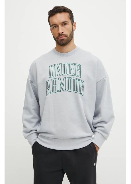 Under armour bluza icon hwt terry barbati culoarea gri cu imprimeu 1386548